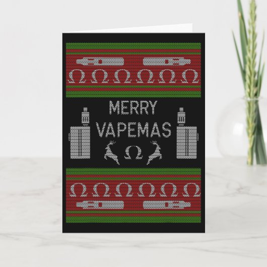 Merry Vapemas - Vaping Ugly Christmas Sweater  Kaart (Voorkant)