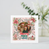 Merry Vibes Only – Funny Christmas Card (Staand voorkant)