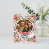 Merry Vibes Only – Funny Christmas Card RSVP Kaartje (Staand voorkant)