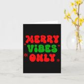 Merry Vibes Only T-shirt, kerst familie pyjama's,  Kaart (Gele Bloem)