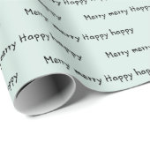 Merry vrory Happy Holiday Kraft Cadeaupapier (Rol Hoek)