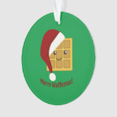 Merry Wafflemas kerstwaffle Ornament (voorkant)