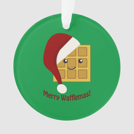 Merry Wafflemas kerstwaffle Ornament (voorkant)