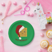 Merry Wafflemas kerstwaffle Papieren Bordje (Feest)