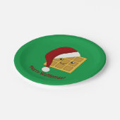 Merry Wafflemas kerstwaffle Papieren Bordje (Gekanteld)