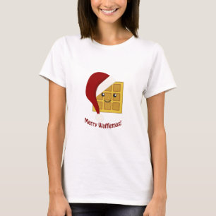 Merry Wafflemas kerstwaffle T-shirt