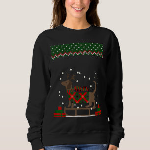 Merry Weiner Kerstmis Funny Dachshund Dog Christm Trui