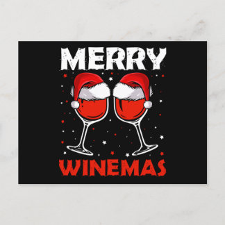 Merry Winemas Red Wine Ugly Kerstwijn Lover Aankondigingskaart