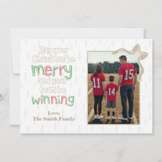 Merry & Winning Football Christmas Photo Card