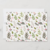 Merry Winter Floral 4 Afbeelding Familie Foto Coll Feestdagenkaart (Achterkant)