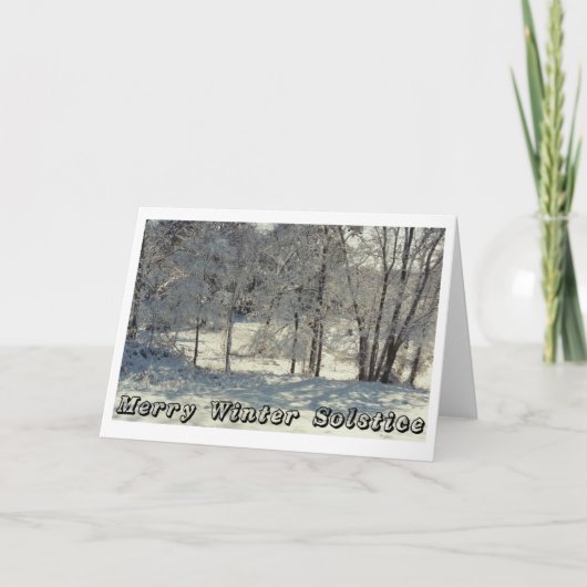 Merry Winter Solstice Feestdagen Kaart (Voorkant)
