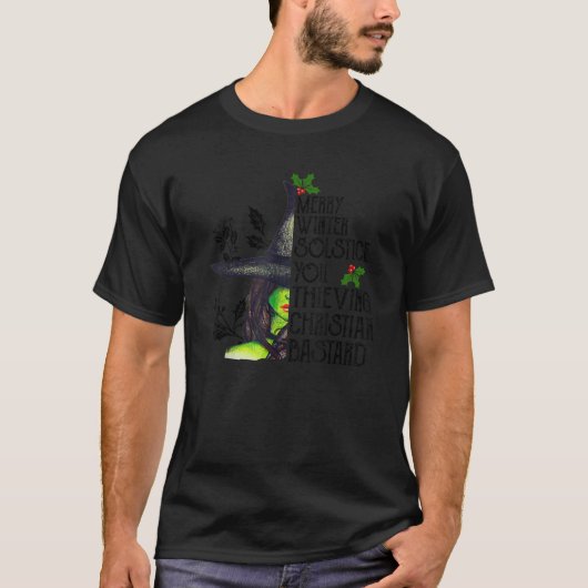 Merry Winter Solstice You Thieving Christelijk Bas T-shirt (Voorkant)