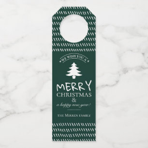 Merry Wishes Personalized Bottle Hanger