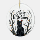 Merry Witchmas Black Cat Ornament (Links)