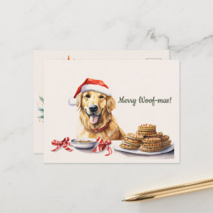 Merry Woof-mas Dog Cookies Christmas Briefkaart