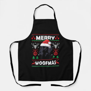 Merry Woofmas Black Lab Hondenliefhebber Kerstmis Schort