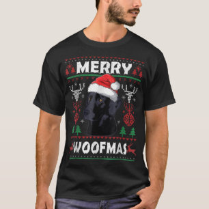 Merry Woofmas Black Lab Hondenliefhebber met kerst T-shirt
