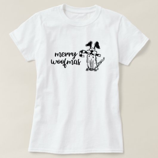 Merry Woofmas Chien Noël T-shirt (Design devant)