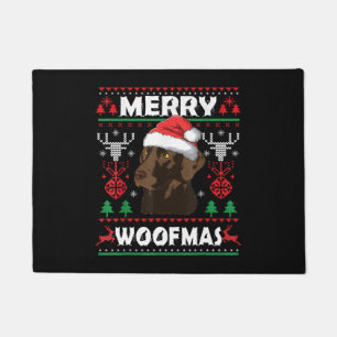 Merry Woofmas Chocolade Kerstmis Labrador Lover Deurmat
