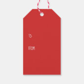 Merry Woofmas Franse Bulldogs Kerstmis Cadeaulabel (Achterkant)