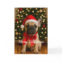Merry Woofmas French Bulldog Christmas Card