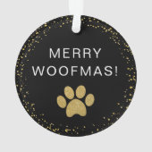 Merry Woofmas Gold Parties scintillant Chien anima (dos)