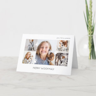 Merry Woofmas - Minimale vijf foto-indeling Pet Feestdagen Kaart