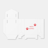 Merry Woofmas Paw Print Red Statement Ceramic Orna Bedankdoosjes (Uitgevouwen)