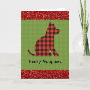 Merry Woofmas Pset Dog Kerstmis Feestdagen Kaart