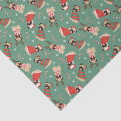 Merry Woofmas Pug Dogs Tissuepapier (Detail)