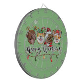 Merry Woofmas Typography Dartboard Dartbord (Voorkant Links)