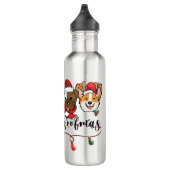 Merry Woofmas Typography Water Bottle Waterfles (Rechts)