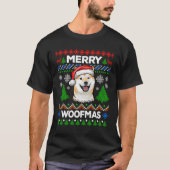Merry Woofmas Ugly Sweater Kerstmis Shiba Inu Lov T-shirt (Voorkant)