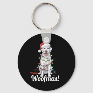 Merry Woofmas Zilveren Labrador Hond Licht Decor C Sleutelhanger