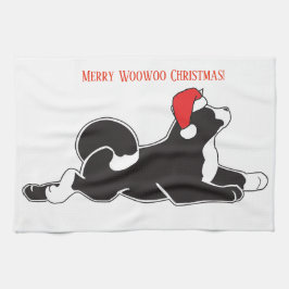Merry Woowoo Kerstkeukenhanddoeken Theedoek