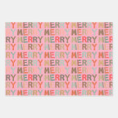 MERRY Words funky Wrapping Paper (Voorkant 2)