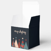 Merry Xmas abstracte kerstbomen Bedankdoosjes (Geopend)