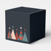 Merry Xmas abstracte kerstbomen Bedankdoosjes (Achterkant)