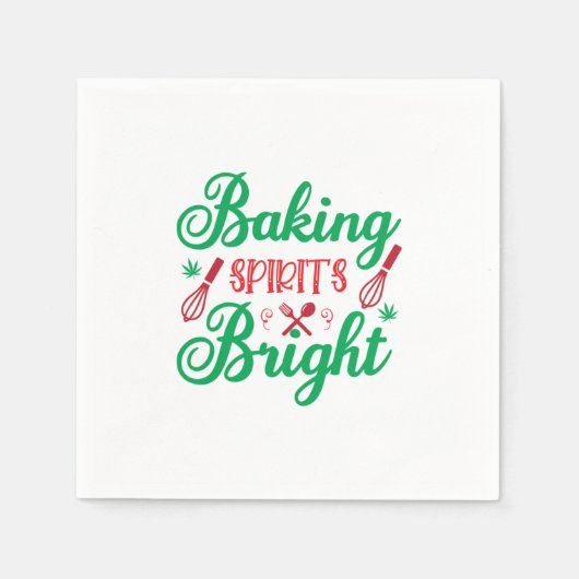 Merry Xmas Baking Spirits Bright Servet (Voorkant)