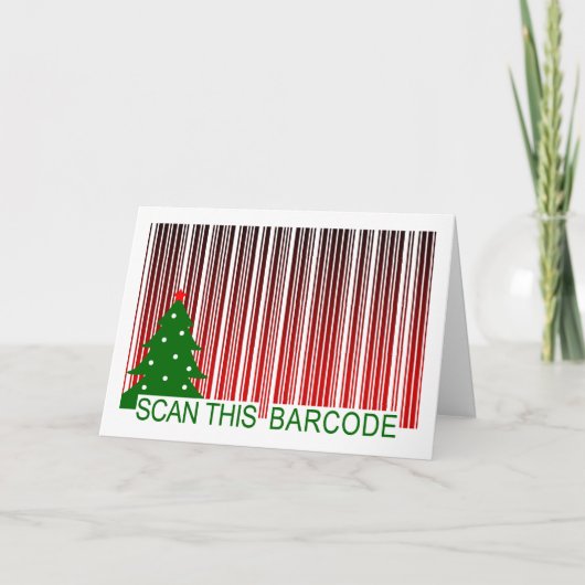 MERRY XMAS BARCODE FEESTDAGEN KAART (Voorkant)