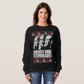 MERRY XMAS COMRADE Vilain Sweat de Noël Marx Eng (Devant entier)