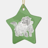 Merry Xmas Coton de Tulear Keramisch Ornament (Links)
