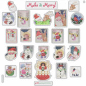 Merry Xmas Custom-Cut Vinyl Stickers II (Voorkant)