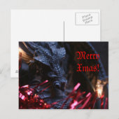 Merry Xmas Dragon Feestdagenkaart (Voorkant / Achterkant)