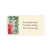 Merry Xmas Girl Adres Label (Voorkant)
