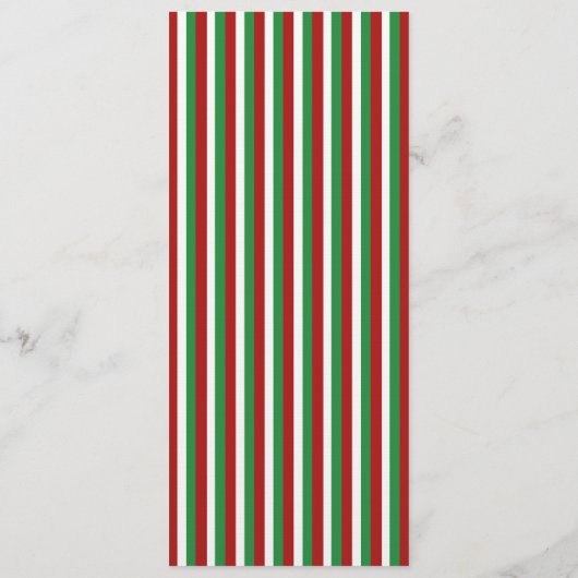 Merry X'mas Green Kerstmis Menu (Achterkant)