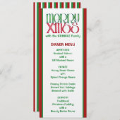 Merry X'mas Green Kerstmis Menu (Voorkant / Achterkant)