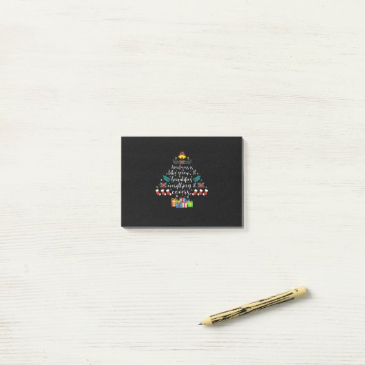 Merry Xmas is een soort sneeuw Post-it® Notes (Op bureau)