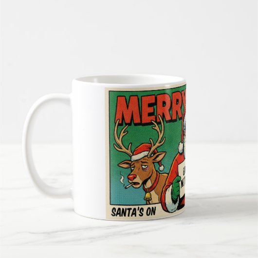 Merry Xmas Mess Mug de Noël drôle - Saint-Nicolas (Gauche)
