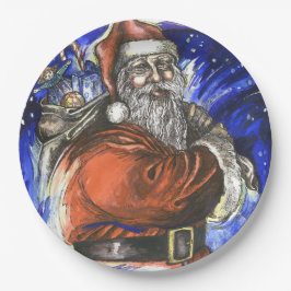 "Merry Xmas", papieren Borden 9 x 9 inch" Papieren Bordje